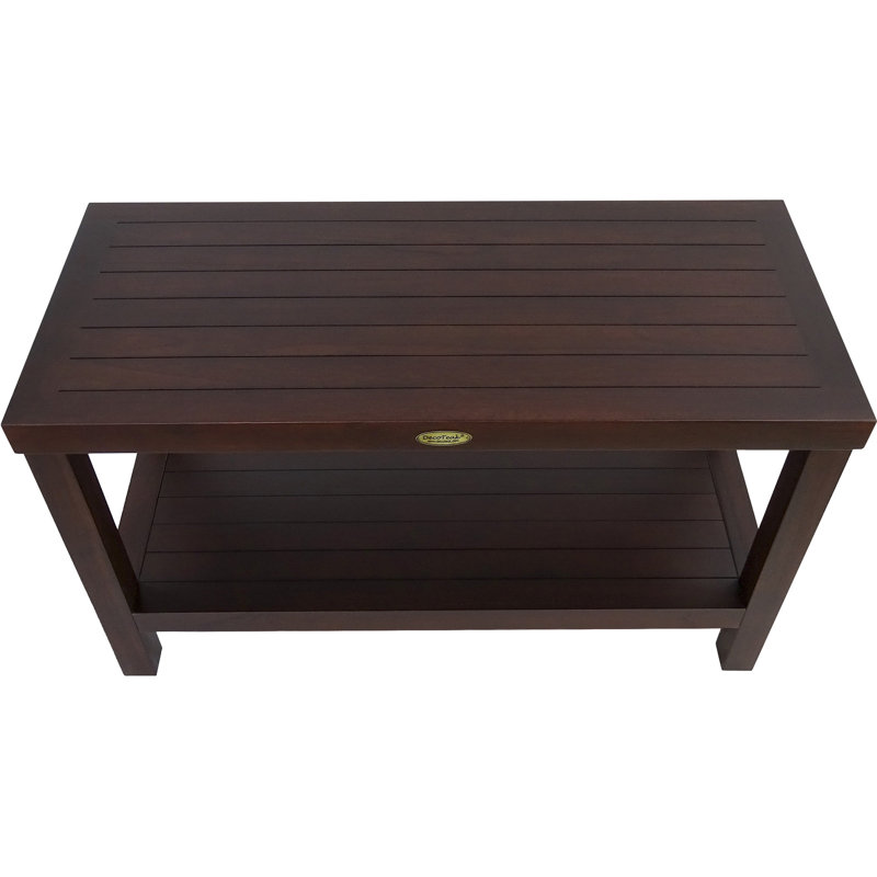 Ripley 13'' W Teak Shower Bench, 18" H x 30" W x 14" D