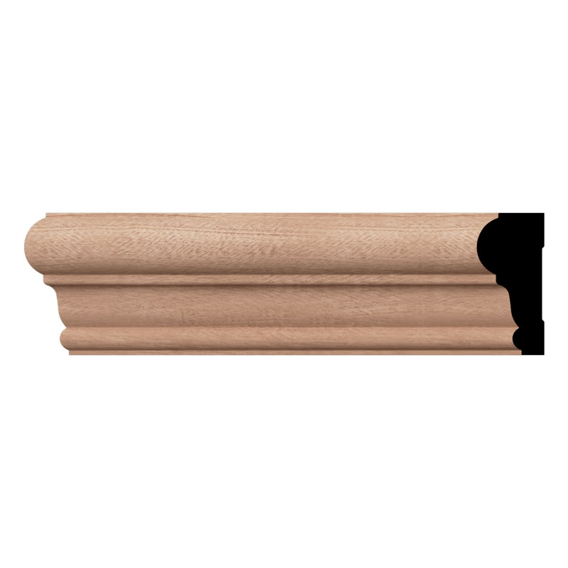 Sapele Mahogany 96" Solid Wood Chair Rail Molding