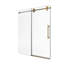 Cabine de douche et de baignoire sans cadre Modern, l 60 po x H 72 po, finition or brossé