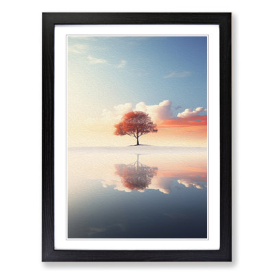 Landscape Minimalism Art - Framed Print