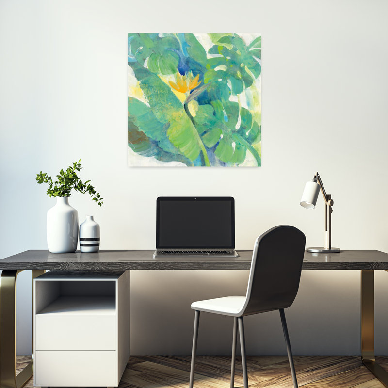 Paysage tropical abstrait, art de paysage tropical, H 18 po x l 18 po