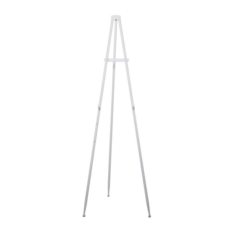 Pitanga Metal Extra Large Free Standing Adjustable Display Stand Easel with Foldable Stand, White