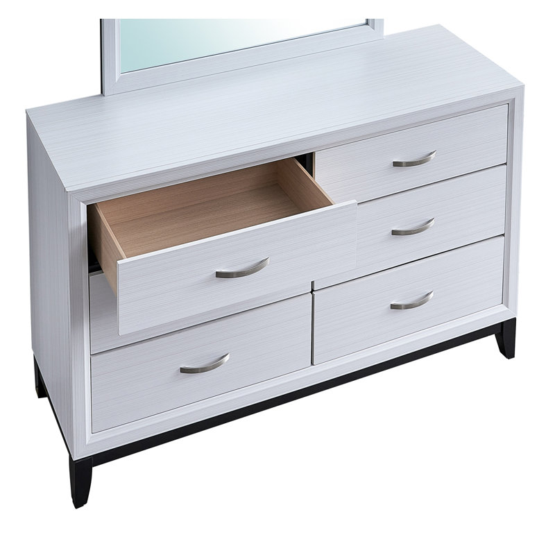 Vanves 6 Drawer  Dresser, White