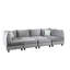 120 po velours gris modulaire 8 pièces modulaire, 2 fauteuils d'angle, 4 repose-pieds sans accoudoirs, revêtement intérieur doux, design intérieur contemporain avec chaises et rembourrage de siège, maison