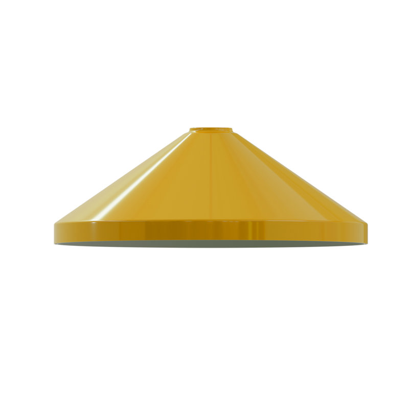 19cm H Metal Cone Lamp Shade ( Screw On ), Yellow