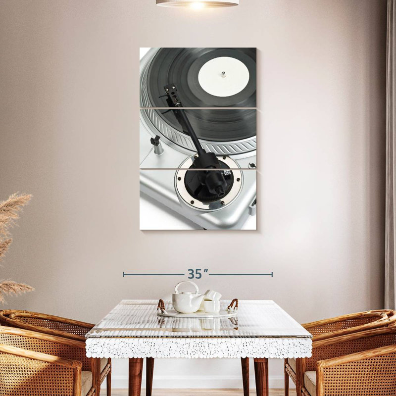 Tourne-disque argent Abarca, H 45 po x l 28 po