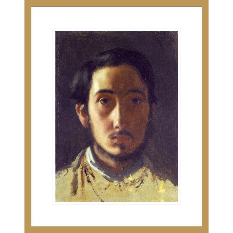 «Degas Self Portrait» par Edgar Degas, impression giclée sur cadre, H 21,75 po x l 17,17 po