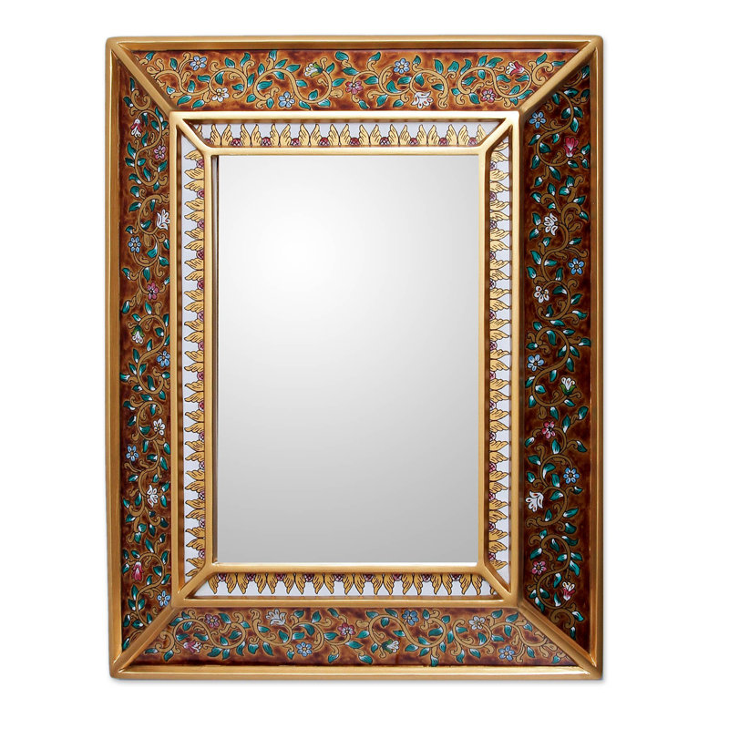 Umaiza Solid Wood Rectangle Mirror