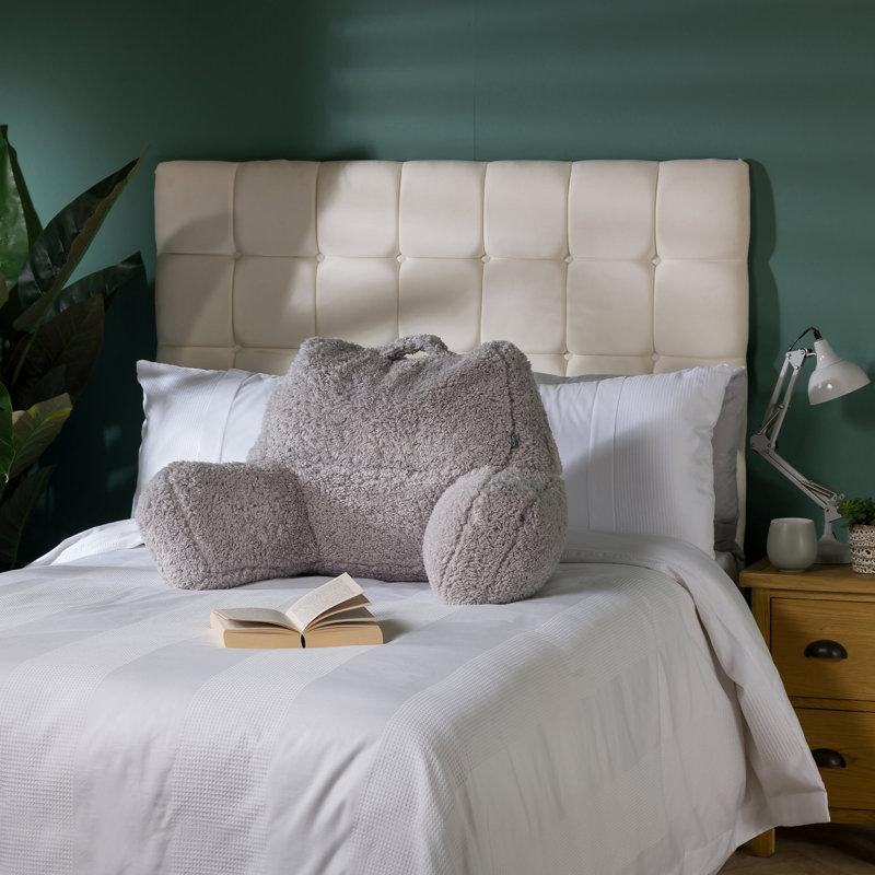 icon Teddy Fleece Support Pillow, Grey