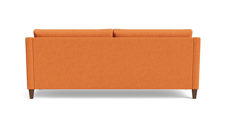 Vera Sofa (85"), Performance Weave - Natural, Walnut Finish (Angled)