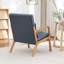 Fauteuil avec revêtement en bois et cuir-395610198