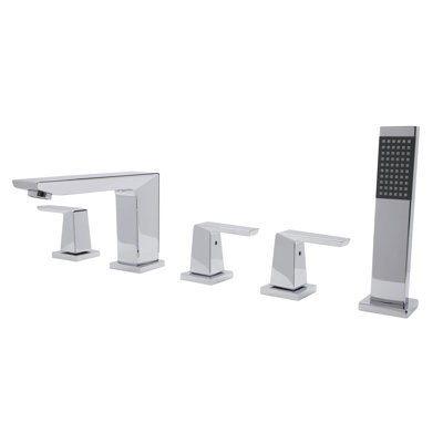 3 Handle Deck Roman Tub Faucet with Diverter