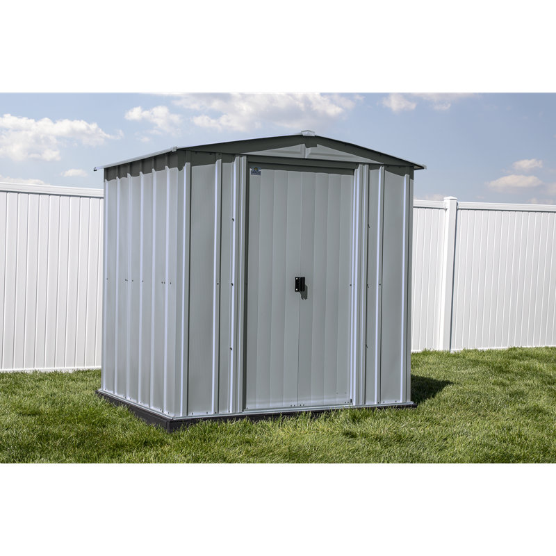 6 ft. x 5 ft. Charcoal Galvanized Steel Storage Shed