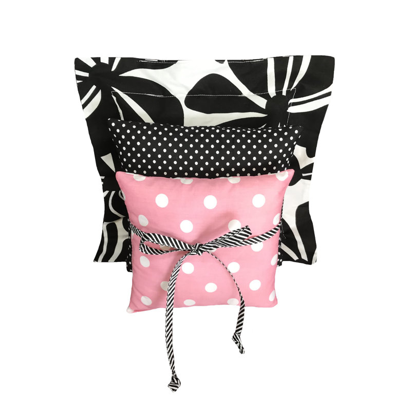 Girly Polka Dots Cotton Throw Pillow