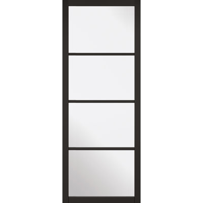 Soho 4L Glazed Black Internal Door