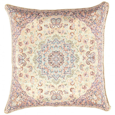 Termeh Wool/Silk Throw Square Pillow Cover & Insert
