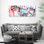 Colourful Zebra - No Frame Print on Canvas
