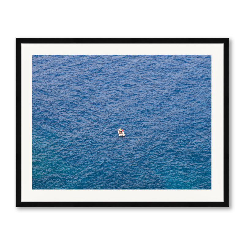 Blue Solitude Print by Vincent Dupont Blackshaw, Black Framed Paper, 25.25" H x 31.25" W