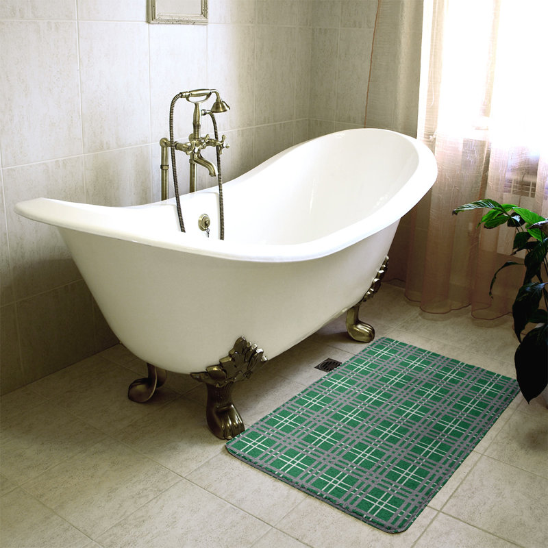 Tapis pour salle de bain Philadelphia, l 21 po x L 34 po, Vert/gris