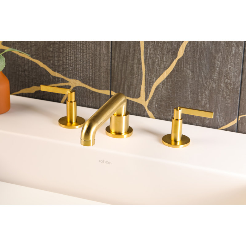Tolmin Widespread Bathroom Faucet with Drain Assembly, Satin Bronze (PVD)
