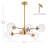 Dilley 6 - Light Dimmable Sputnik Modern Linear Chandelier-1496037446-1585562973