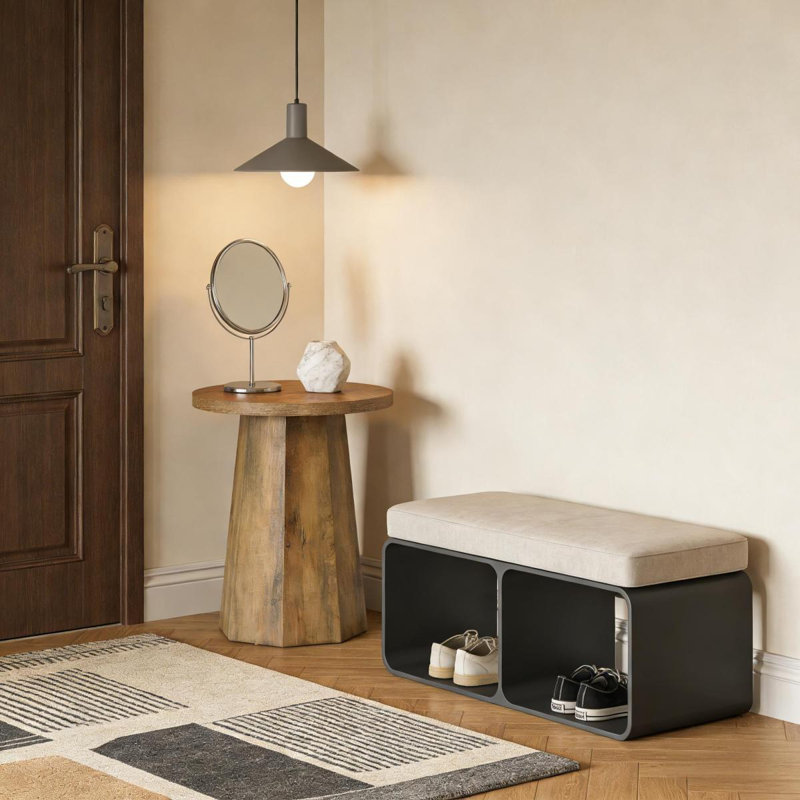 Table basse en bois, petite table de bout, table d'appoint, table de lecture ronde