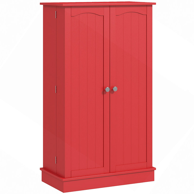 Armoire de rangement pour garde-manger de 41 po, armoire de cuisine autoportante avec 12 tablettes de porte, portes doubles, étagère à 5 niveaux et tablettes réglables