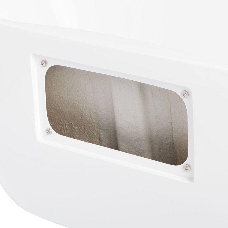 65" White Acrylic Freestanding Soaking Tub