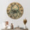 Très grande horloge murale en bois minimaliste - crabe bleu minimaliste I