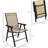 4Pcs Patio Folding Chairs , Stackable Outdoor Dining With . Lightweight For Lawn, Camping, Beach. Metal Frame, No Assembly, Mixed Brown  4Pcs , Lightweight, Portable Dining, Hint