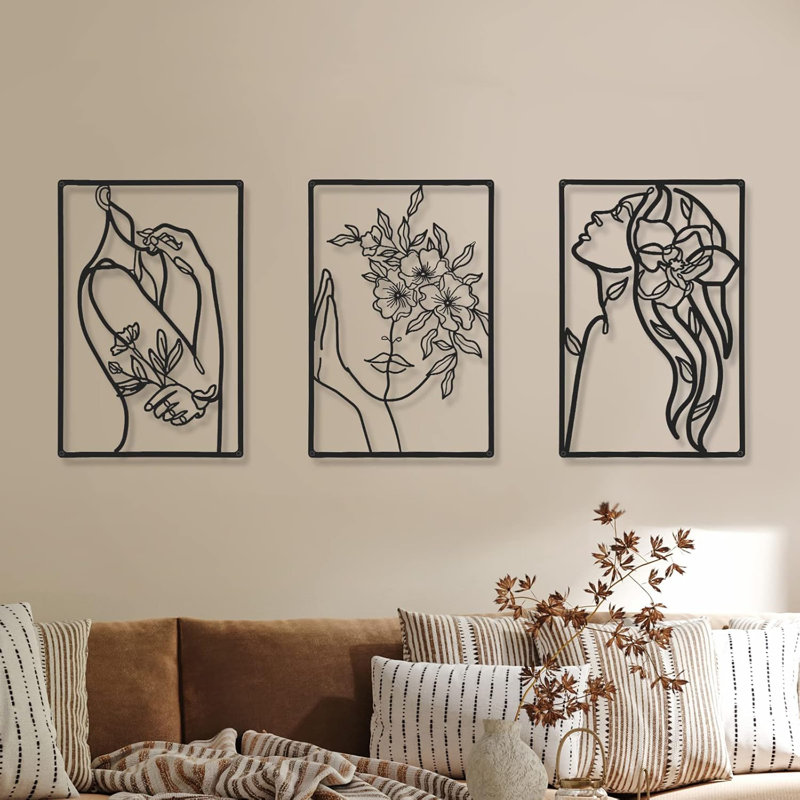Minimalist Metal Mural Decoration