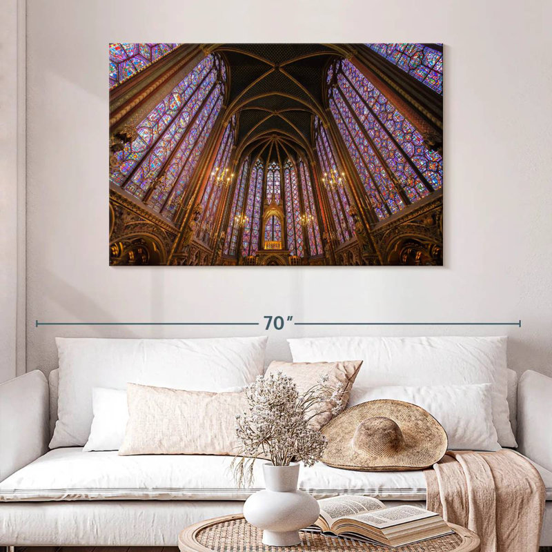 Lilie Inside Sainte Chapelle, 32" H x 48" W