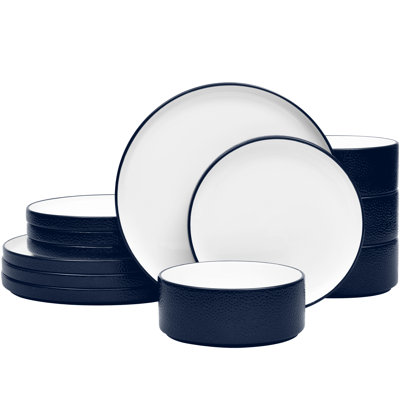 Noritake Colortex Stone 12-Piece Dinnerware Set, Service for 4