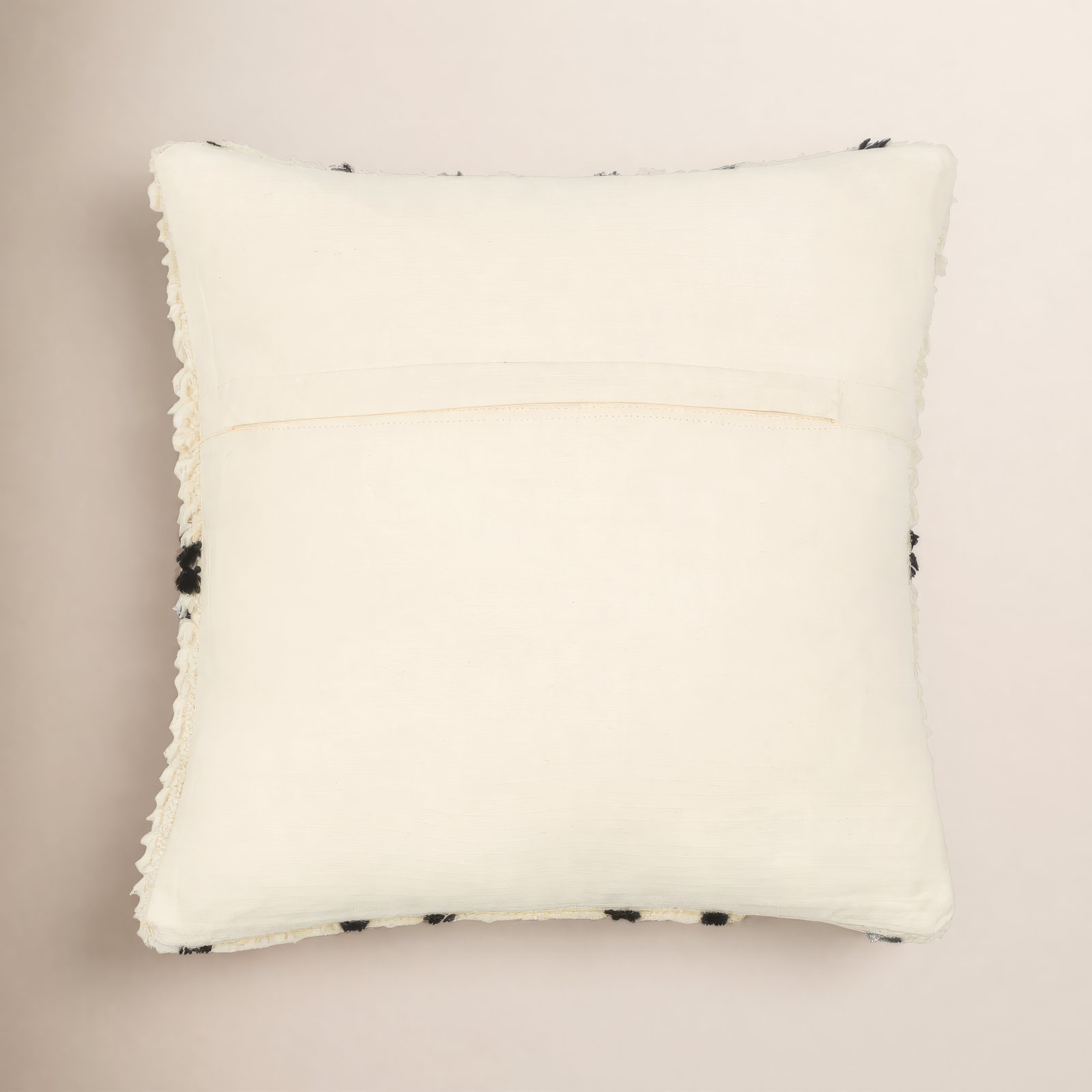 Cyan Geometric Wool Pillow Cover, 18" H x 18" W, No Fill