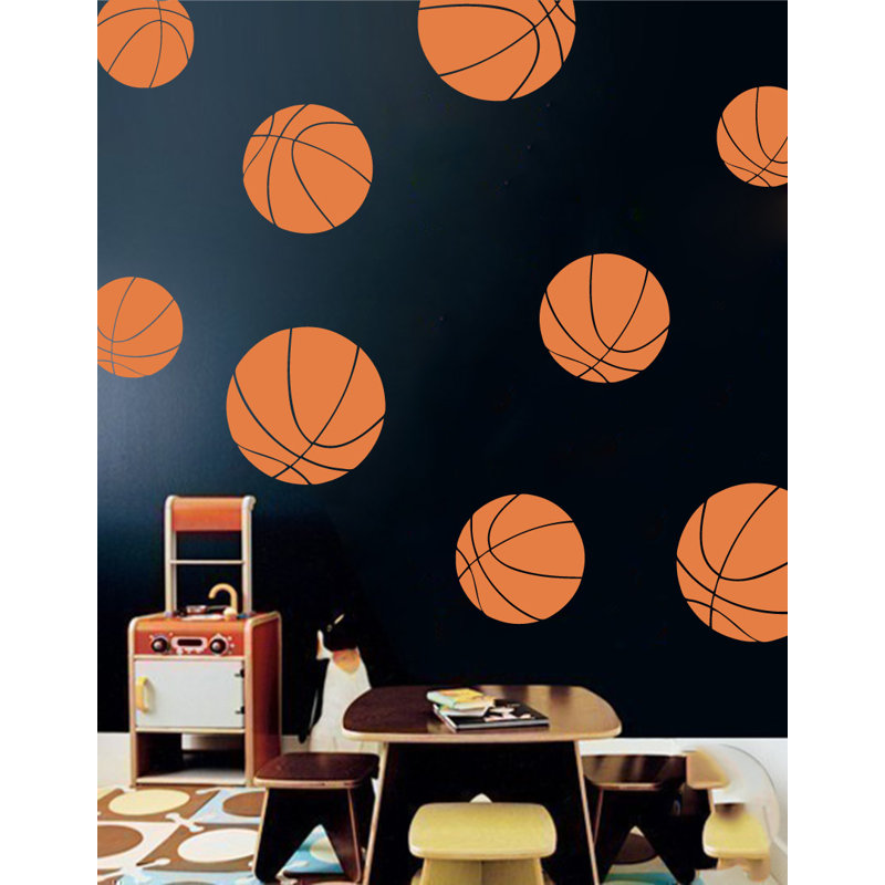 Sports Non-Wall Damaging Wall Decal, 30" H x 30" W x 0.01" D, Persimmon