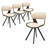Hozaifa Upholstered Dining Chair With Curved Open-Back Design And Powder-Coated Iron Legs Twedt Collection-1130399067-1117490820
