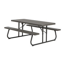 Picnic Time San Francisco 49ers 54-in Black Plastic Rectangle Folding Picnic  Table in the Picnic Tables department at