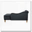 Chaise longue en velours avec rangement, coussin et garniture cloutée-1090968679