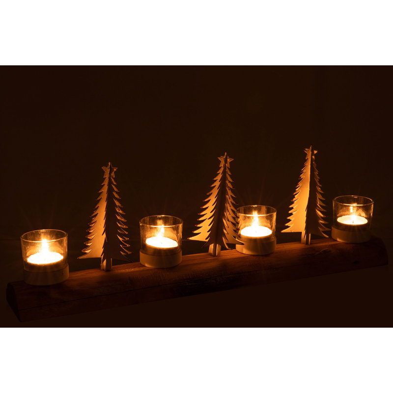 Iron Tabletop Candelabra, White