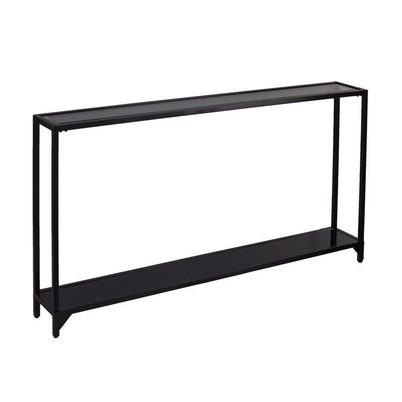Console Charlie-Adam, Noir, 29" H x 56" W x 8" D, Clear