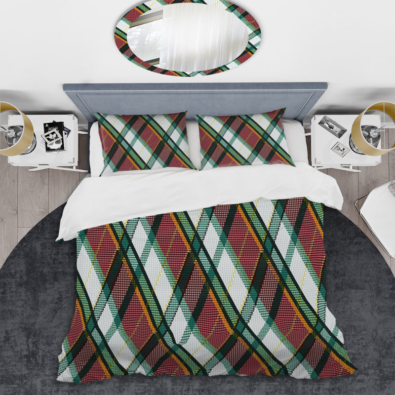 Ensemble de housse de couette en microfibre bleu et orange, Housse de couette simple + 1 taie décorative stan, Plaid