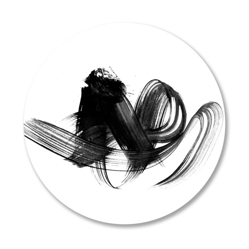 Polliwog - Imprimé rond sans cadre, Plastique / acrylique, H 24 po x l 24 po