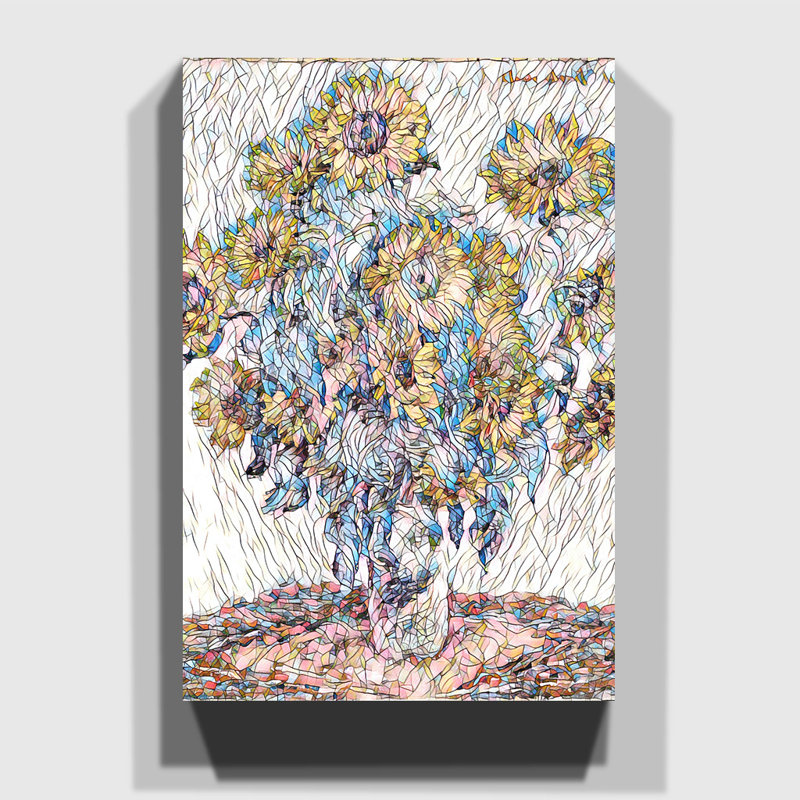 Bouquet of Sunflowers by Claude Monet - Wrapped Canvas, 60cm H x 40cm W