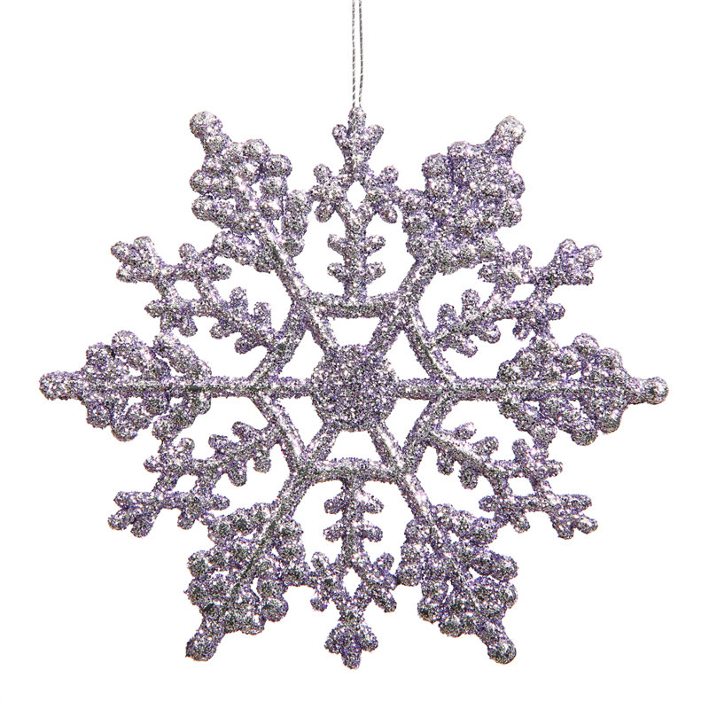 Ornement flocon de neige scintillant, Lavande