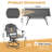 7-Piece Rectangle Cast Aluminum Outdoor Patio Dining Set with Swivel Chairs & Cushions-702683220