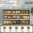 Fluted 9 Drawers Dresser, 57" Wide Dresser for Bedroom, Modern Chest of Drawers with Curved Profile-1294324505