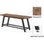 Banc de rangement en bois rustique industriel