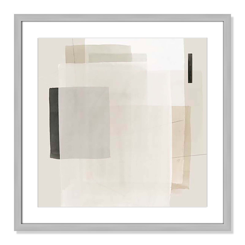 Mystical Momentum I par Hazel J, H 23,5 po x l 23,5 po x P 1,25 po, Encadré de boîte argent