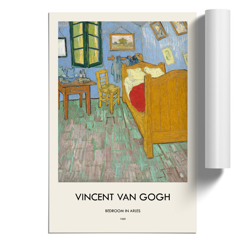 Bedroom in Arles Print by Vincent van Gogh - Frameless Print, 30cm H x 21cm W x 0.1cm D