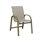 Chaise de salle à manger en aluminium sauge vert Berlin avec tissu Kozo